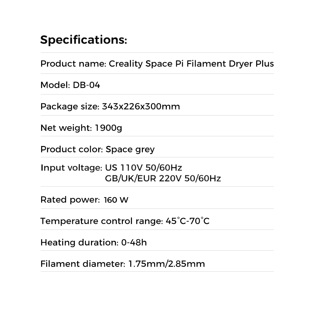 Creality Secador de filamento Space Pi Plus - Image 14