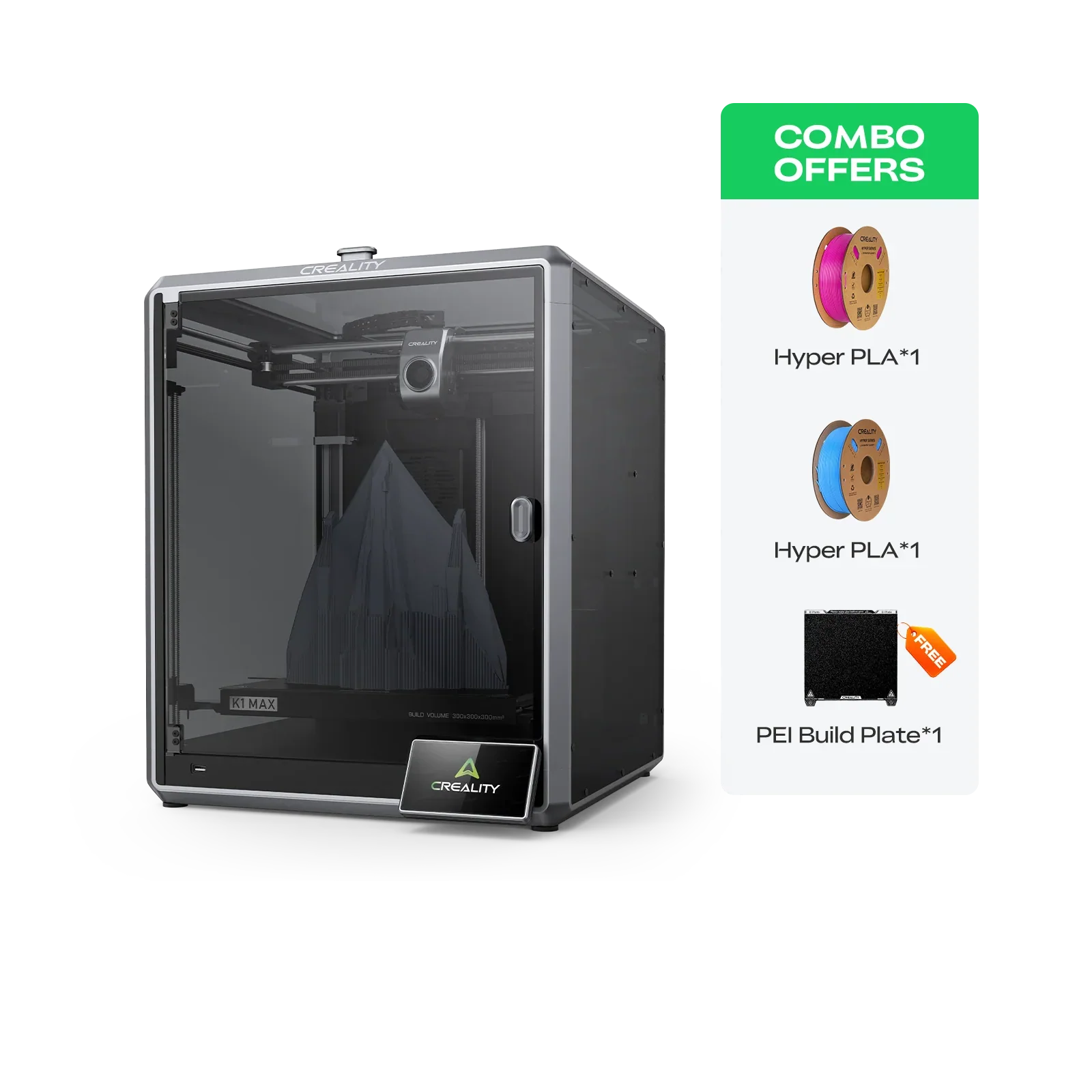 K1 Max + Hyper PLA 1kg*2+ 🎁Placa de Construcción